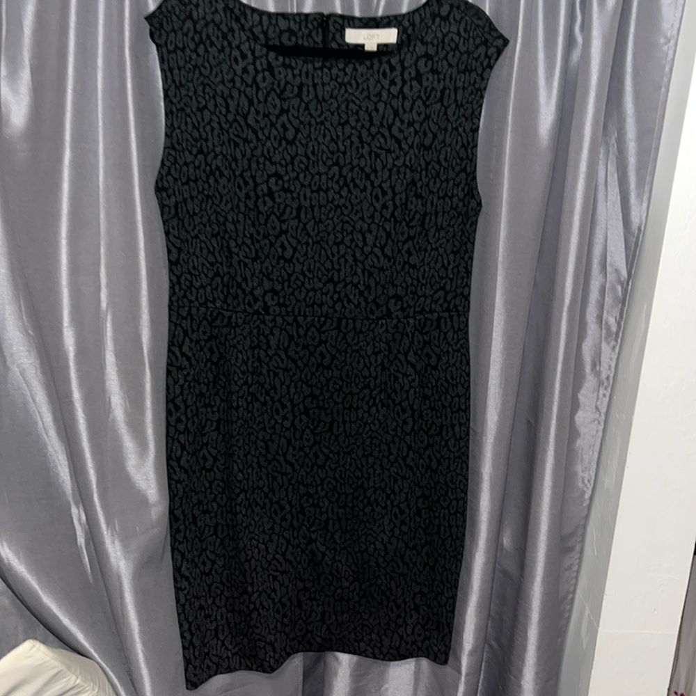 Black print dress